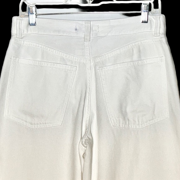NWT Madewell Petite Superwide-Leg Jeans: Airy Denim Edition, Tile White, 28P - Picture 9 of 16